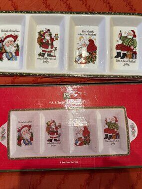 Portmeirion Studio “A Christmas Story” 4 Section Server Dish w/box